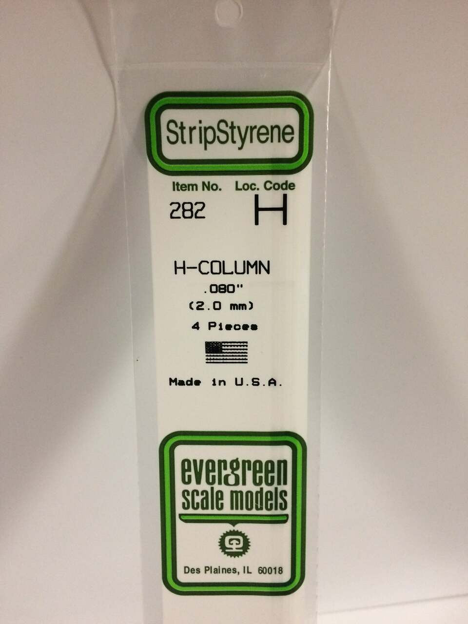 Evergreen Scale Models H-Column .080 4 282